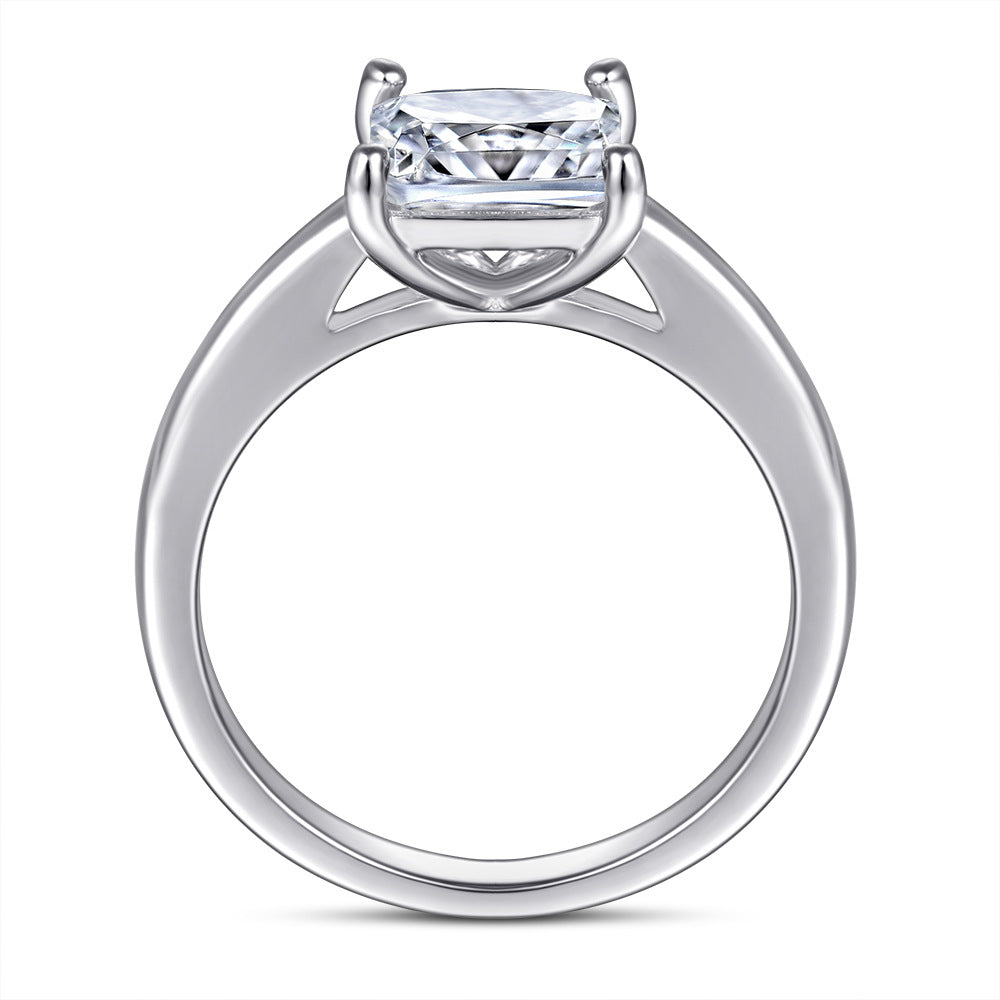Selene Sterling Zircon Ring — S925 sterling silver ring with zircon centre stone, House of Ugarit