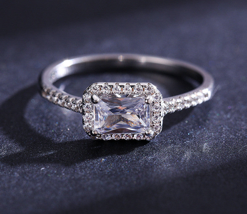 Zara Zircon Cocktail Ring — side profile of band, House of Ugarit