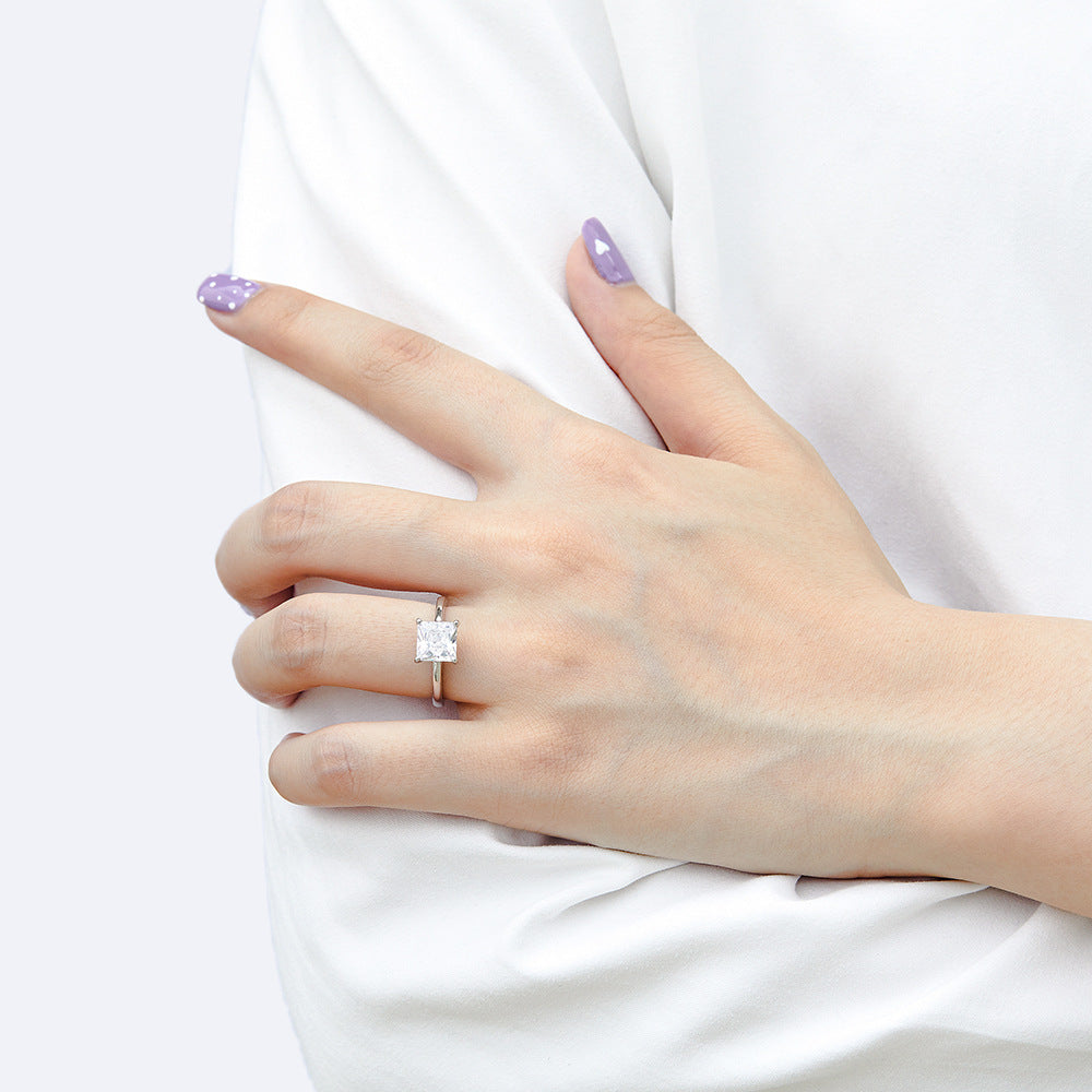Selene Sterling Zircon Ring detail — zircon setting close-up, House of Ugarit