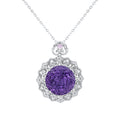 Viola Amethyst Sweater Necklace — long amethyst pendant sweater necklace, House of Ugarit