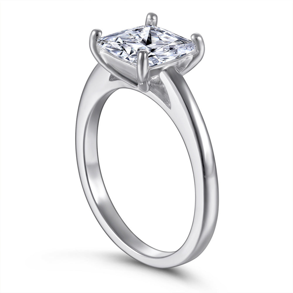 Selene Sterling Zircon Ring — top view of zircon stone, House of Ugarit