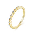 Luna Moissanite Gold Ring — moissanite ring in gold finish, House of Ugarit