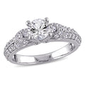 Celeste White Sapphire Engagement Ring — created white sapphire solitaire in sterling silver, House of Ugarit
