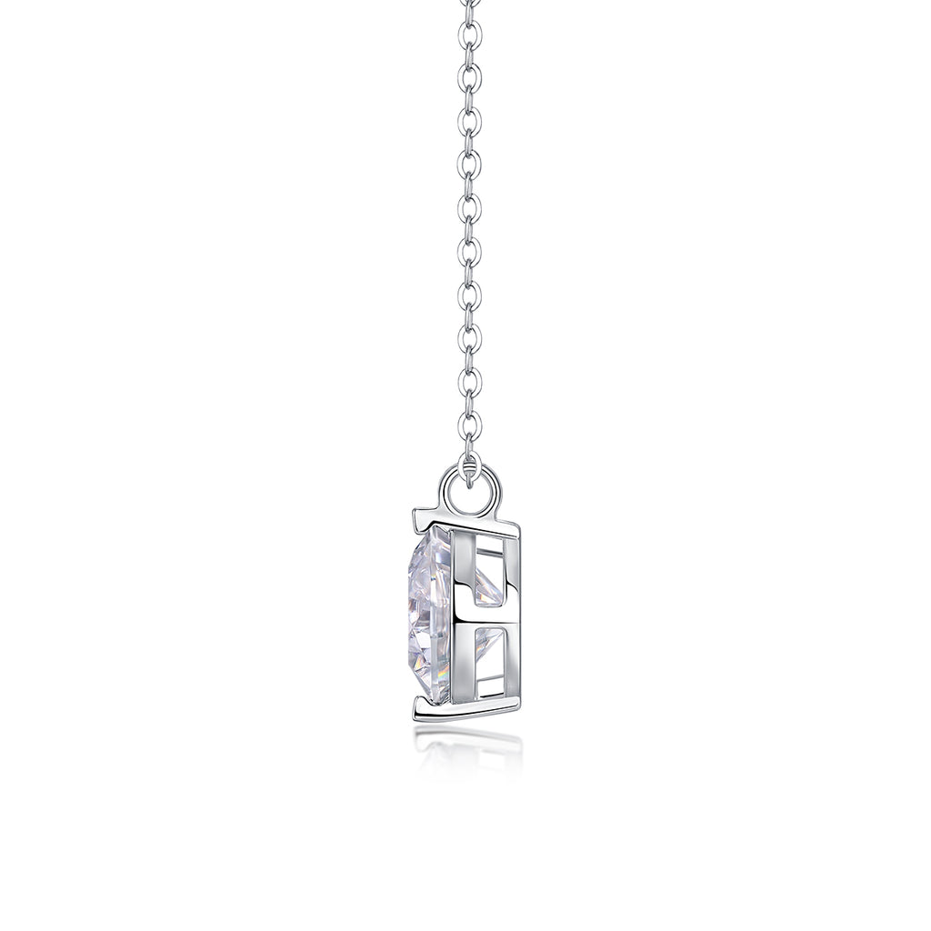 Eternity Moissanite Pendant Necklace detail — moissanite stone close-up, House of Ugarit