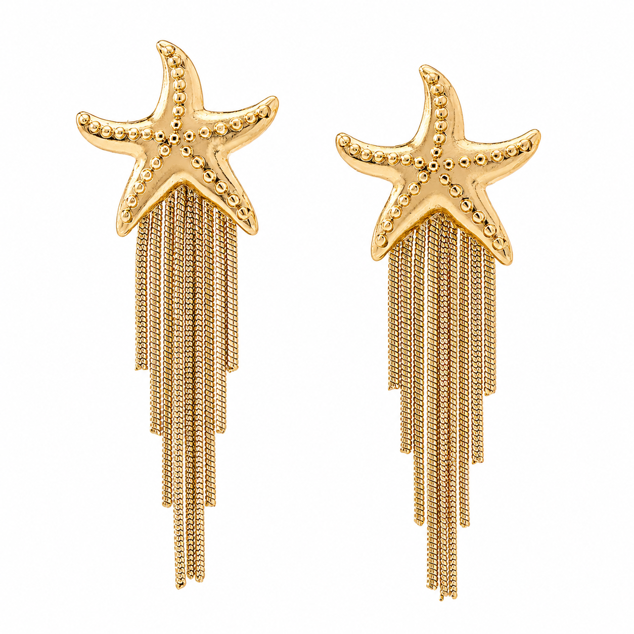 Marina Starfish Tassel Earrings