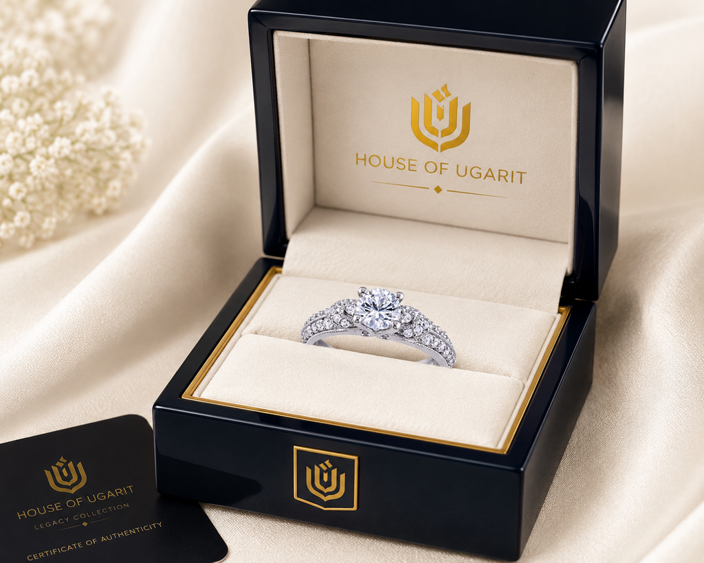 Celeste White Sapphire Engagement Ring