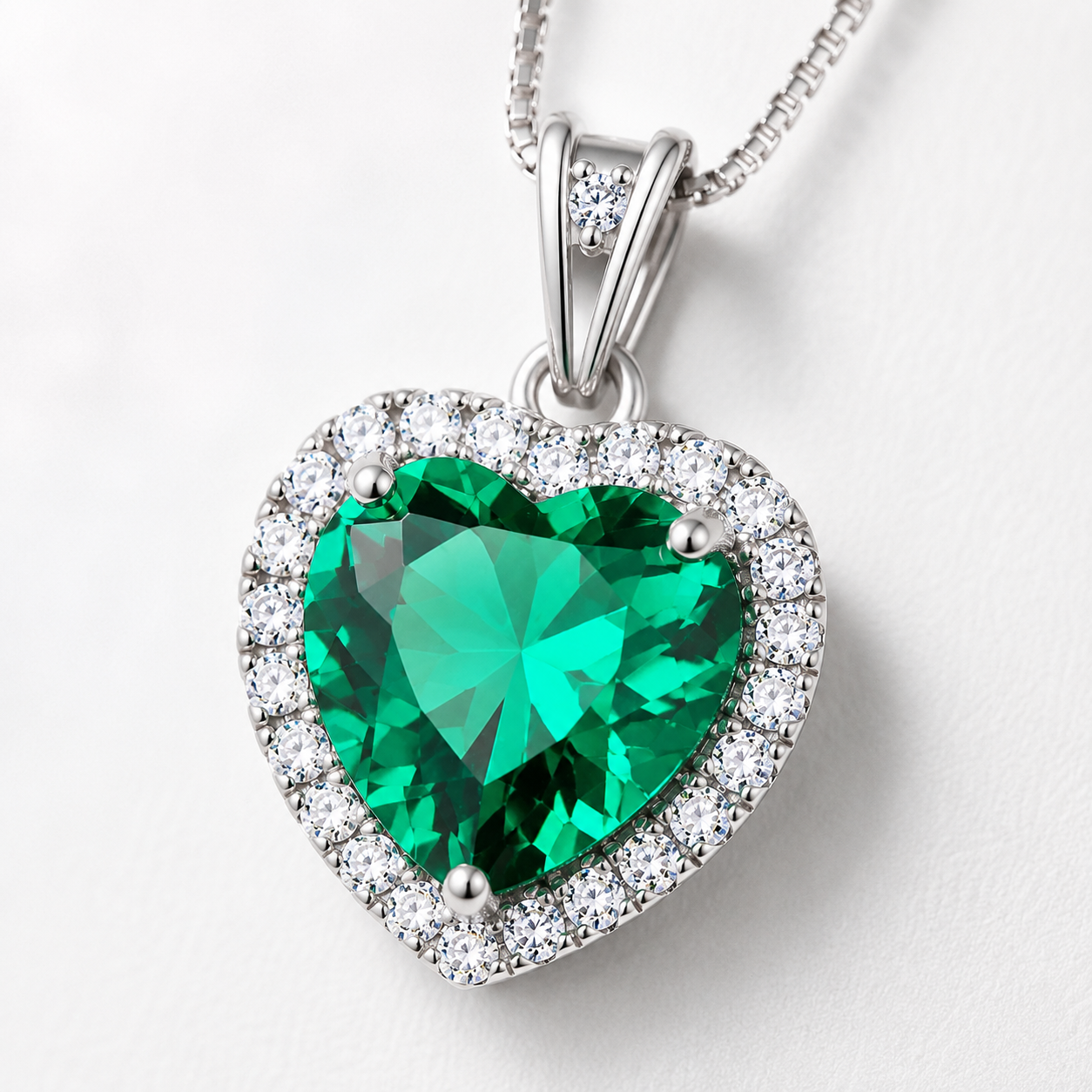 Emerald Heart Necklace