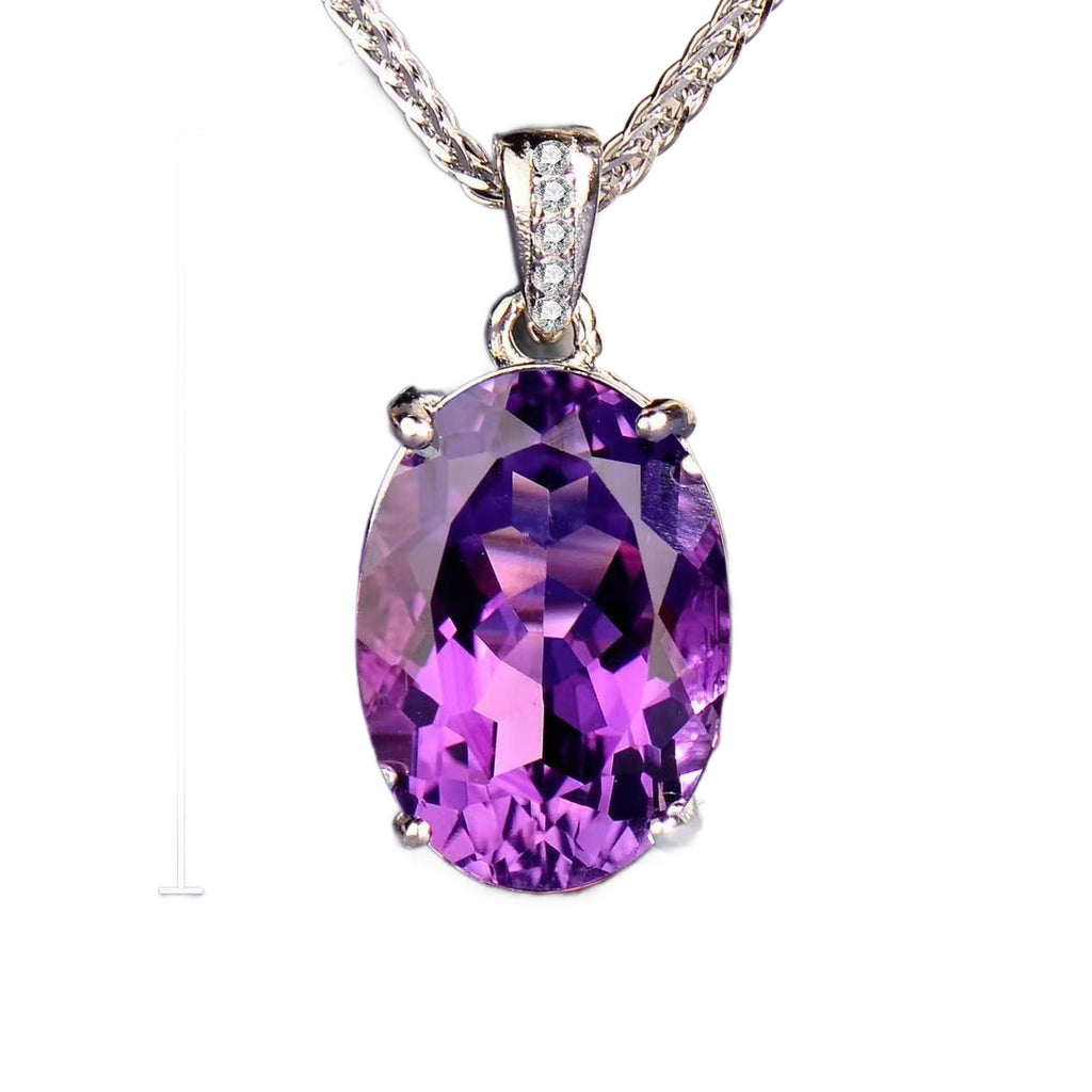 Serenity Amethyst Pendant Necklace — natural amethyst pendant necklace, House of Ugarit