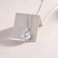 Eternity Moissanite Pendant Necklace — moissanite brilliance under light, House of Ugarit